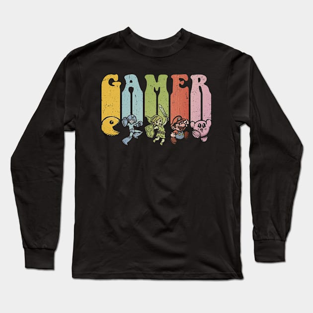 Vintage Gamer Long Sleeve T-Shirt by kg07_shirts